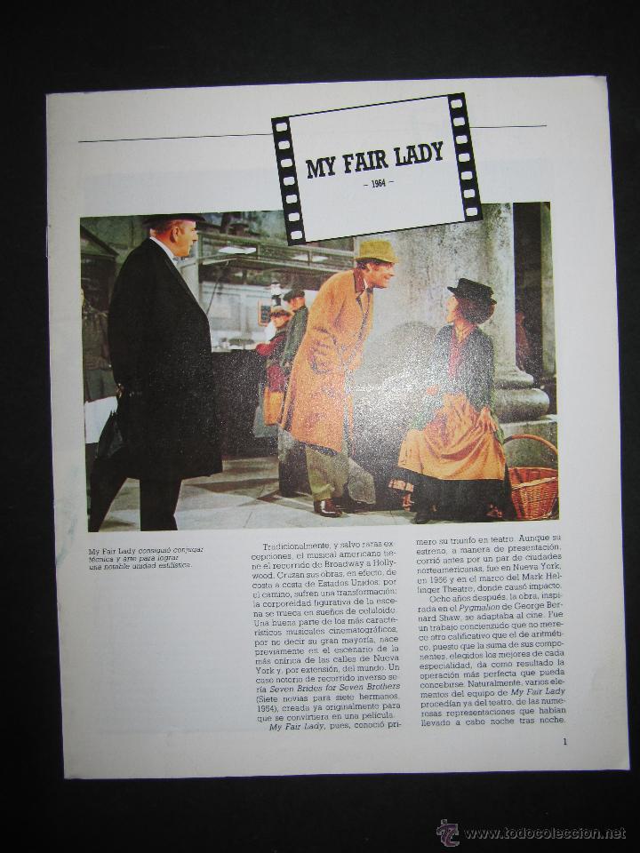 Coleccionismo de revistas y peri&oacute;dicos: FASCICULO CINE Y MUSICA. MY FAIR LADY (SIN LA PORTADA) HISTORIA Y CRITICA DE LA PELICULA. 12 PAGINAS
