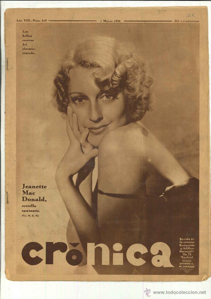 Coleccionismo de Revistas y Peri&oacute;dicos: CR&Oacute;NICA REVISTA DE LA SEMANA. 1 Marzo 1936.