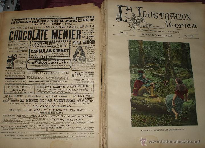 Coleccionismo de Revistas y Peri&oacute;dicos: ILUSTRACION IBERICA A&Ntilde;O COMPLETO 1893