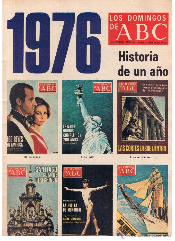 Coleccionismo de Revistas y Peri&oacute;dicos: LOS DOMINGOS DE ABC. 1976 HISTORIA DE UN A&Ntilde;O. 26 DCBRE. 1976.  (P/B9)