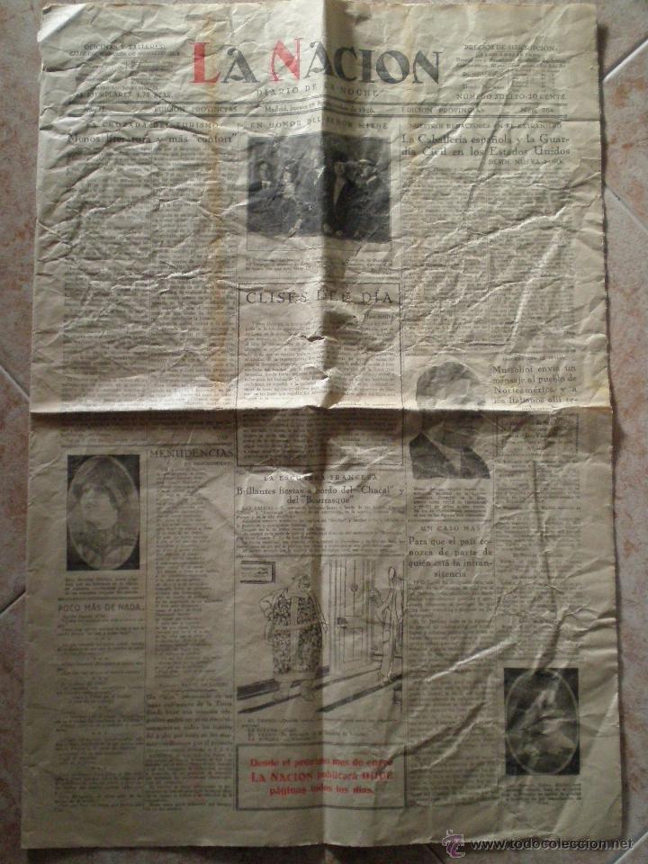 Coleccionismo de revistas y peri&oacute;dicos: 16 DICIEMBRE 1926. LA NACION DIARIO DE LA NOCHE. N&ordm; 364. EDICION PROVINCIAS. A&Ntilde;O II