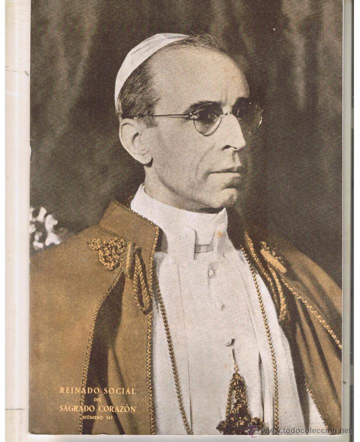 Coleccionismo de revistas y peri&oacute;dicos: REINADO SOCIAL DEL SAGRADO CORAZ&Oacute;N. N&ordm; 365. NVBRE. 1958. (P/B9)