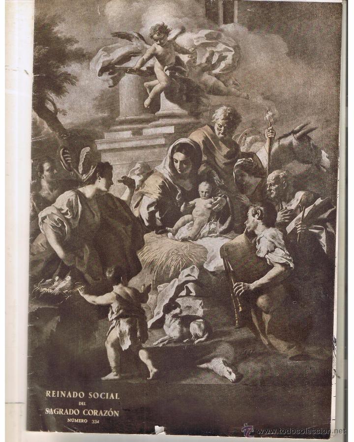 Coleccionismo de revistas y peri&oacute;dicos: REINADO SOCIAL DEL SAGRADO CORAZ&Oacute;N. N&ordm; 334. ENERO 1956. (P/B9)