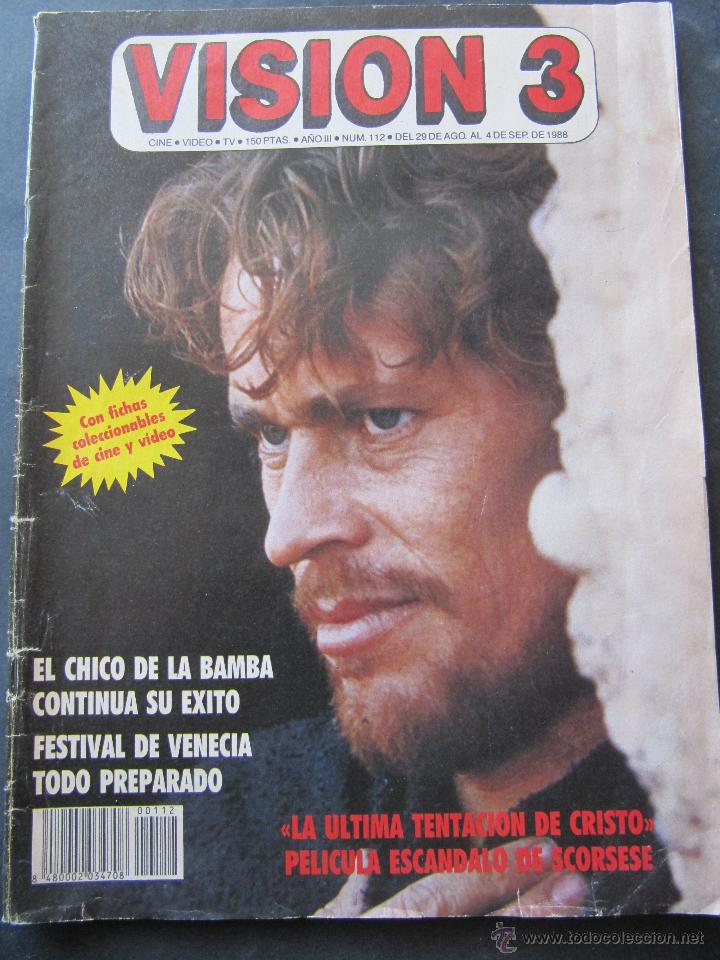 Coleccionismo de Revistas y Peri&oacute;dicos: REVISTA VISION 3. V3. N&ordm; 112. 1988. PORTADA LA ULTIMA TENTACION DE CRISTO.