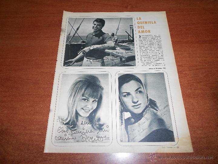 Coleccionismo de Revistas y Peri&oacute;dicos: recorte de prensa 1964: Rocio Durcal con 19 a&ntilde;os, Tito Mora y Queta Claver