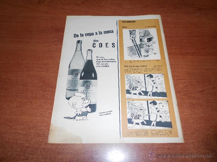 Collection Magazines and Newspapers: RECORTE DE PRENSA 1964: PUBLICIDAD VINO COES