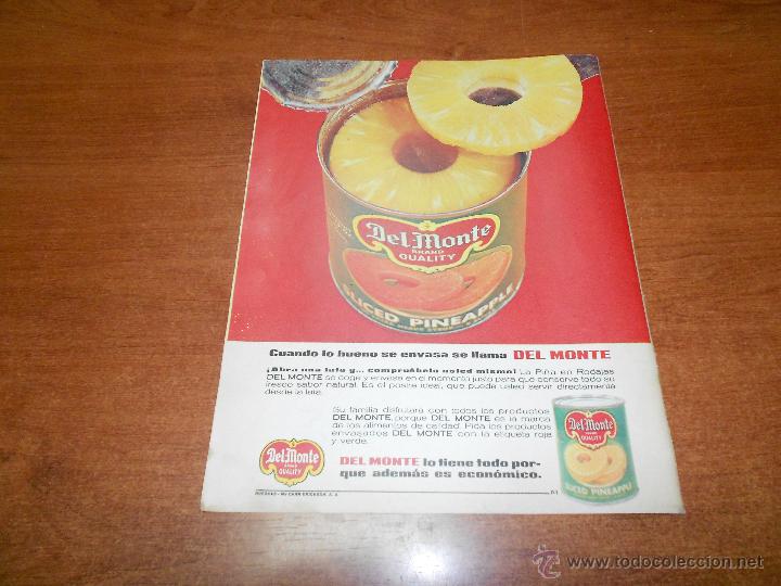 Colecionismo de Revistas e Jornais: RECORTE DE PRENSA 1964: PUBLICIDAD PI&Ntilde;A EN RODAJAS DEL MONTE
