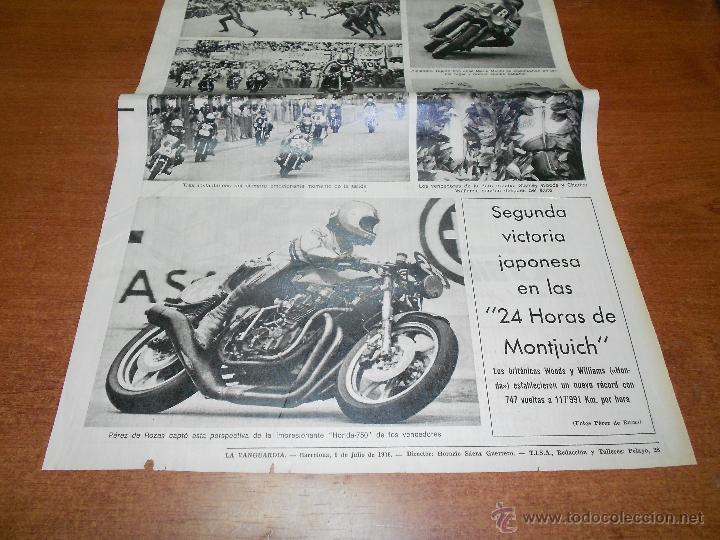 Coleccionismo de revistas y peri&oacute;dicos: RECORTE DE PRENSA 1976: 24 HORAS DE MONTJUICH  (HONDA-750 DE LOS VENCEDORES)