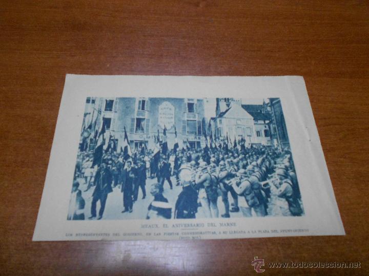 Collection Magazines and Newspapers: RECORTE DE PRENSA 1930: MEAUX, EL ANIVERSARIO DEL MARNE, PLAZA DEL AYUNTAMIENTO