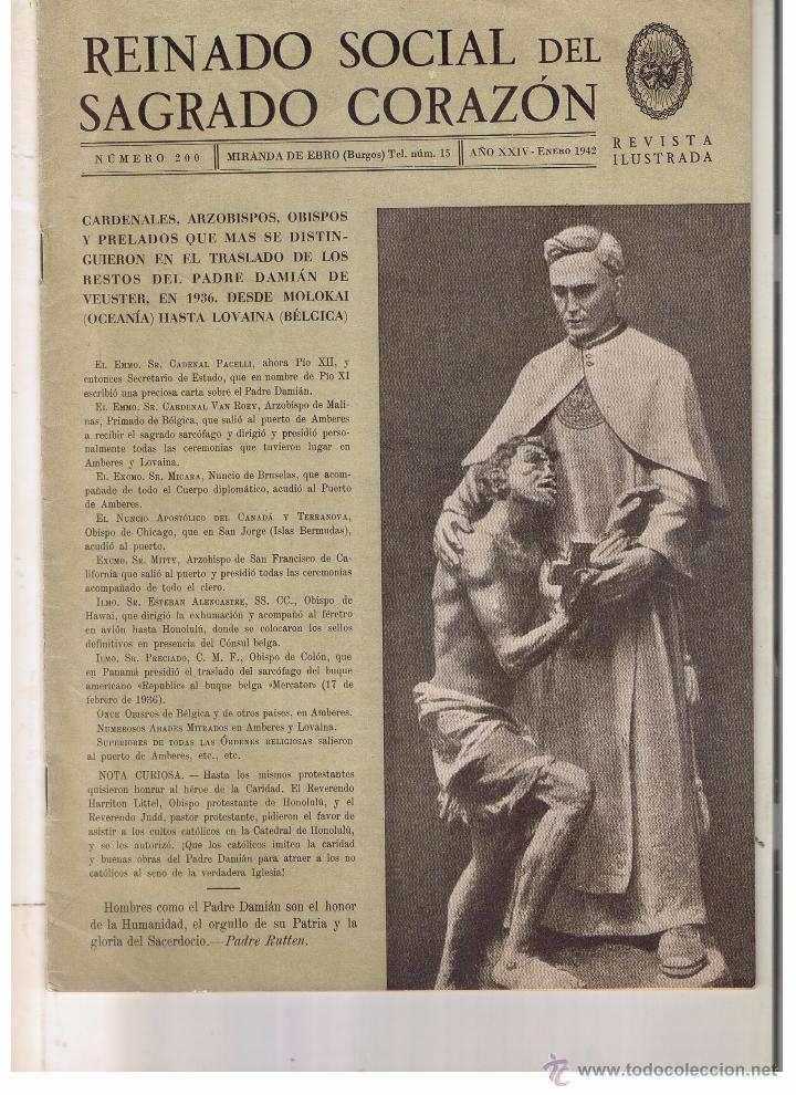 Coleccionismo de Revistas y Peri&oacute;dicos: REINADO SOCIAL DEL SAGRADO CORAZ&Oacute;N. N&ordm; 200. (P/B9)
