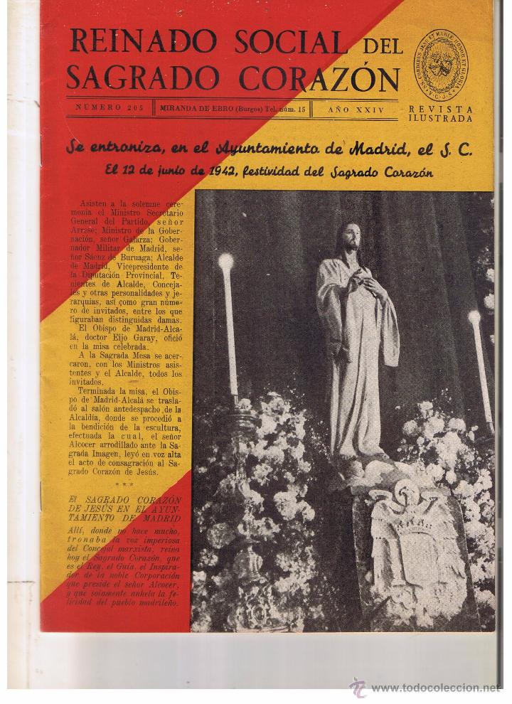 Coleccionismo de Revistas y Peri&oacute;dicos: REINADO SOCIAL DEL SAGRADO CORAZ&Oacute;N. N&ordm; 205. (P/B9)