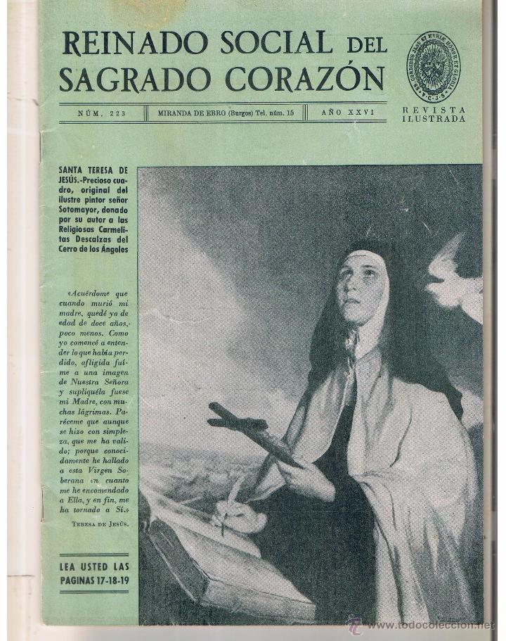 Coleccionismo de Revistas y Peri&oacute;dicos: REINADO SOCIAL DEL SAGRADO CORAZ&Oacute;N. N&ordm; 223.  (P/B9)