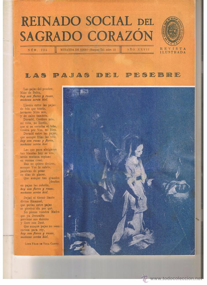 Coleccionismo de revistas y peri&oacute;dicos: REINADO SOCIAL DEL SAGRADO CORAZ&Oacute;N. N&ordm; 225. (P/B9)