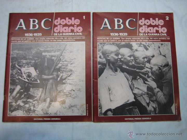 Coleccionismo de revistas y peri&oacute;dicos: ABC doble diario de guerra civil 1 y 2. 1936-1939
