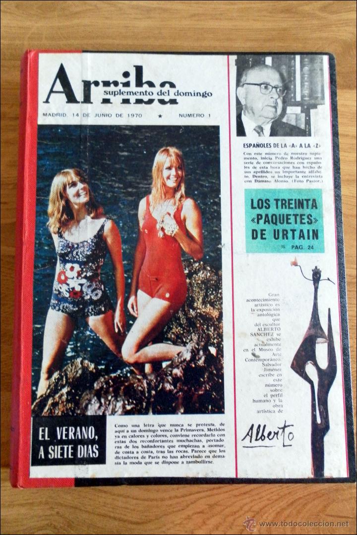 Coleccionismo de Revistas y Peri&oacute;dicos: Arriba Suplemento del domingo. Encuadernado. Desde el numero 1 hasta numero 29. 1970