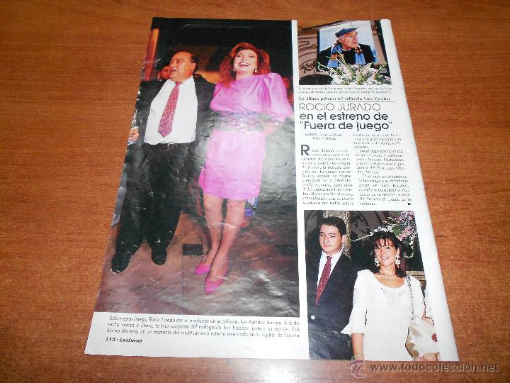 Coleccionismo de Revistas y Peri&oacute;dicos: RECORTE DE PRENSA 1991: ROC&Iacute;O JURADO