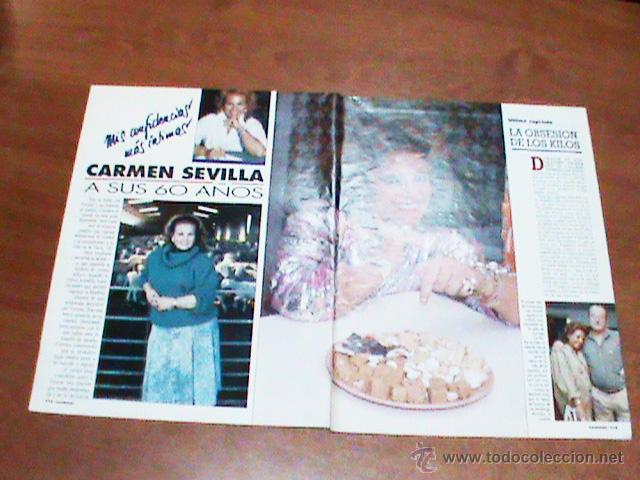 Coleccionismo de Revistas y Peri&oacute;dicos: RECORTE DE PRENSA 1991: CARMEN SEVILLA A SUS SESENTA A&Ntilde;OS