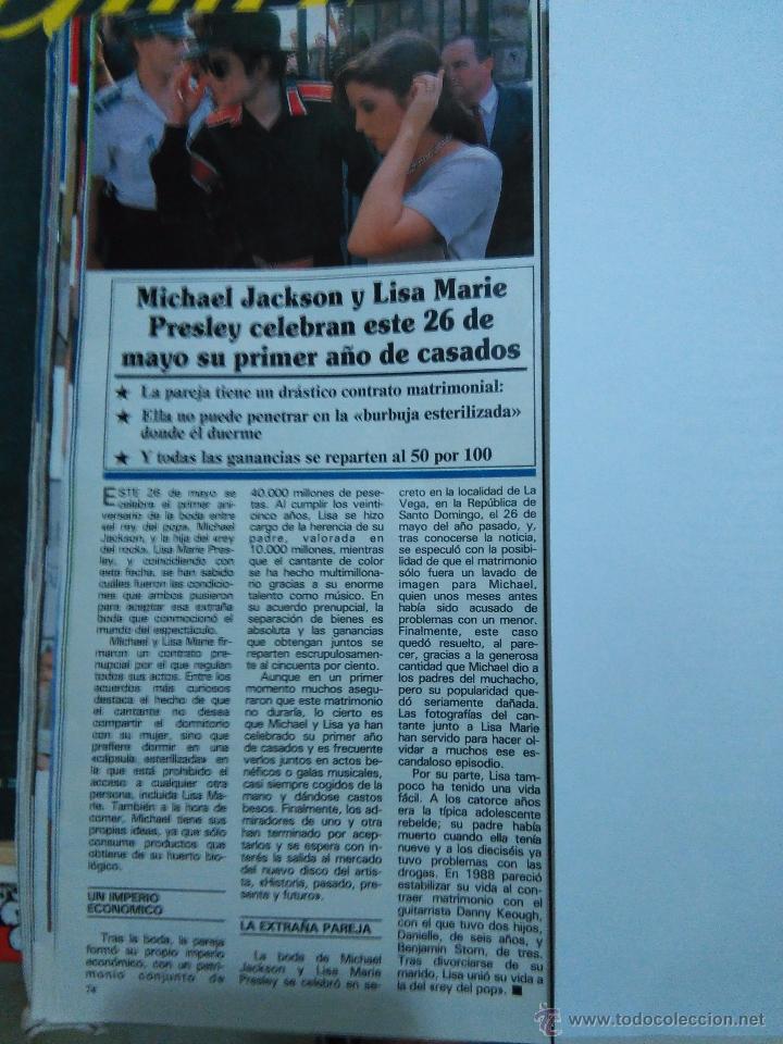 Coleccionismo de Revistas y Peri&oacute;dicos: RECORTE michael jackson lisa marie presley