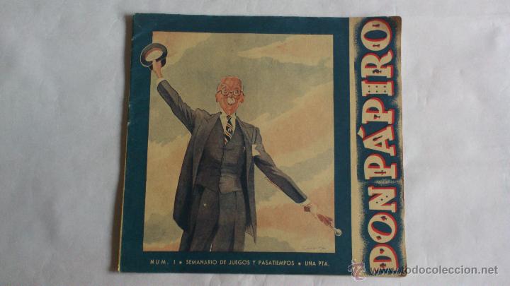 Collection Magazines and Newspapers: DON PAPIRO, SEMANARIO DE JUEGOS Y PASATIEMPOS, N&ordm; 1, DICIEMBRE 1944