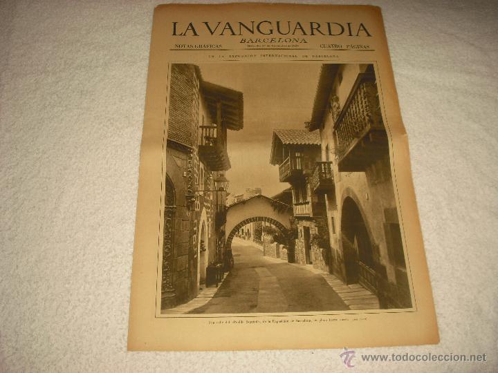Coleccionismo de Revistas y Peri&oacute;dicos: LA VANGUARDIA. NOTAS GRAFICAS 27  NOVIEMBRE DE 1929. EN PORTADA UNA CALLE DEL PUEBLO ESPANOL