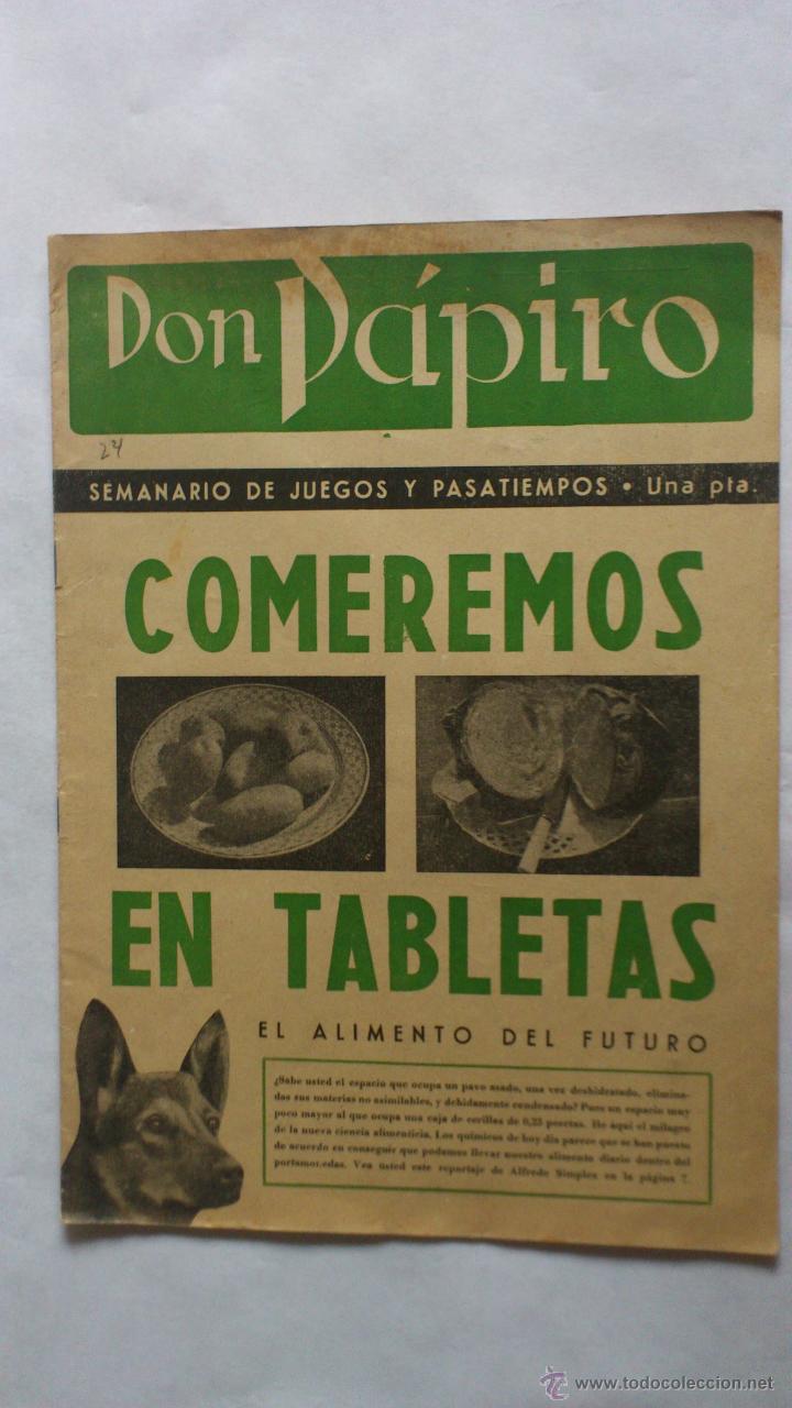 Collection Magazines and Newspapers: DON PAPIRO, SEMANARIO DE JUEGOS Y PASATIEMPOS, N&ordm; 24, DICIEMBRE 1945