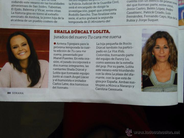 Coleccionismo de Revistas y Peri&oacute;dicos: RECORTE shaila hija de rocio durcal y antonio junior lolita flores