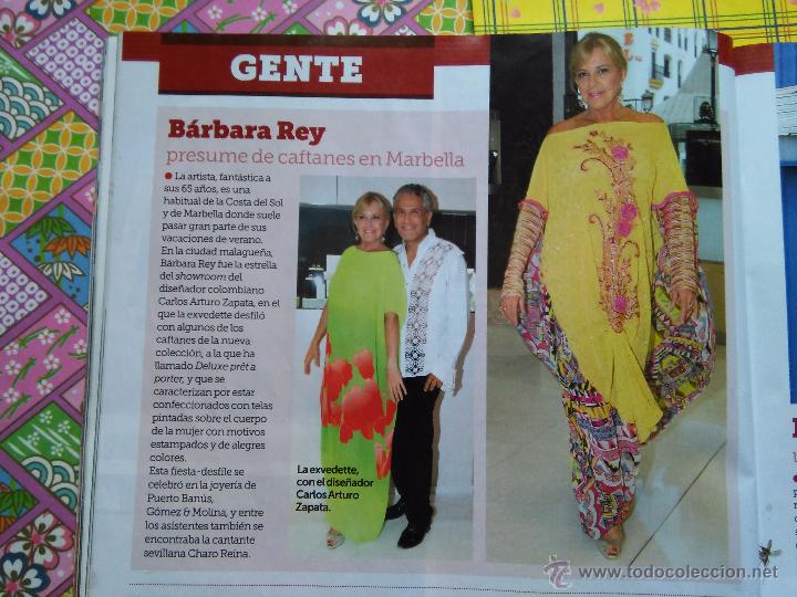 Coleccionismo de revistas y peri&oacute;dicos: RECORTE BARBARA REY