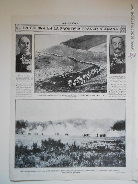 Collezionismo di Riviste e Giornali: hln- 1914- guerra franco alemana, ej&eacute;rcito alem&aacute;n argonnes, militares