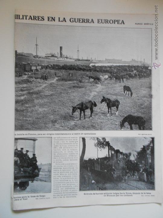 Collezionismo di Riviste e Giornali: hln- 1914- servicios de transportes en la guerra europea, retirada belga ypres
