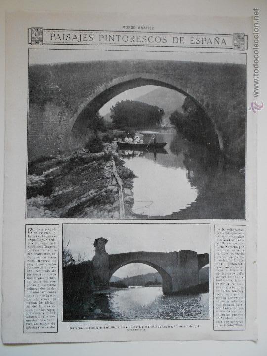 Collezionismo di Riviste e Giornali: hln- 1914- navarra, puente sumbilla sobre bidasoa y puente legasa