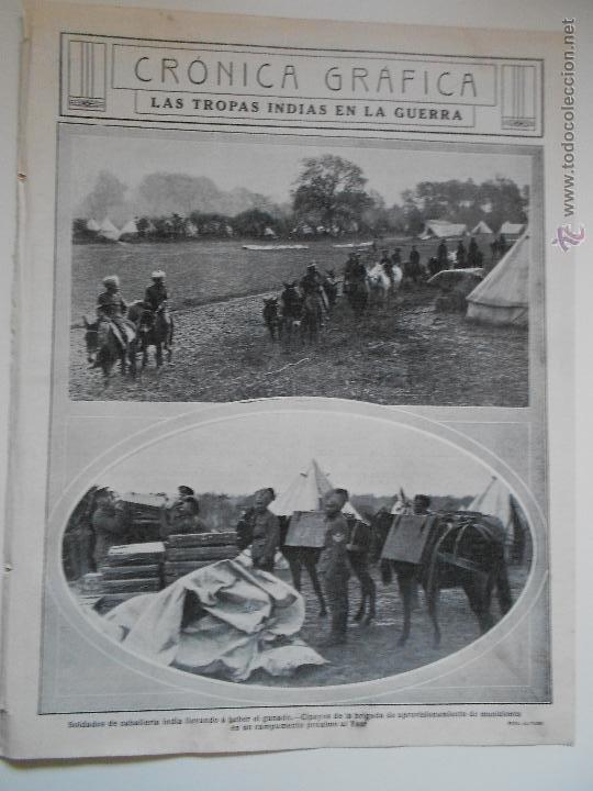 Collezionismo di Riviste e Giornali: hln- 1914- tropas indias, ganado, campamento yser