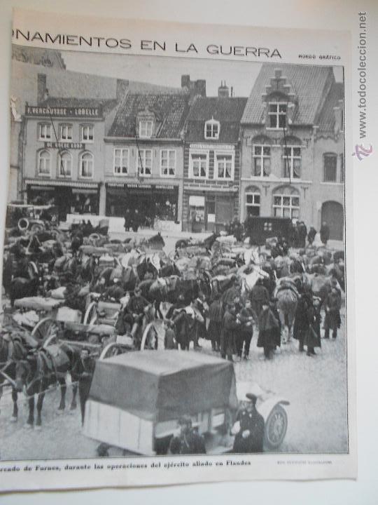 Collezionismo di Riviste e Giornali: hln- 1914- servicio de aprovisionamiento en la guerra, plaza mercado furnes, flandes