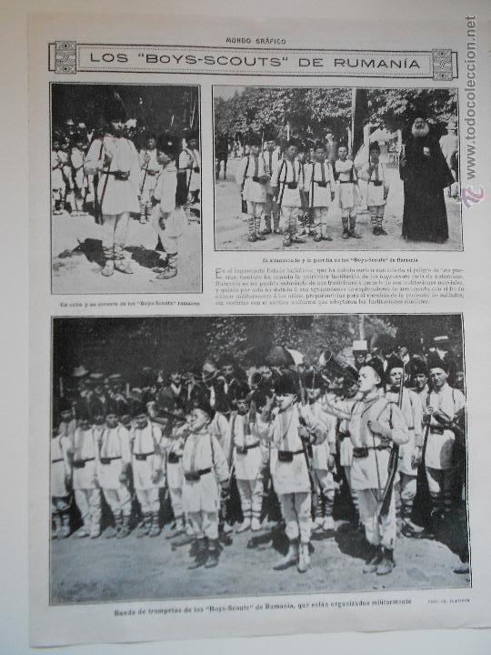Collezionismo di Riviste e Giornali: hln- 1914- boys scouts de rumania, militares