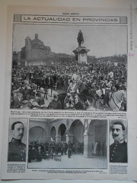 Collezionismo di Riviste e Giornali: hln- 1914- barcelona general prim, toledo militares profesores y alumnos colegio hu&eacute;rfanos de infant