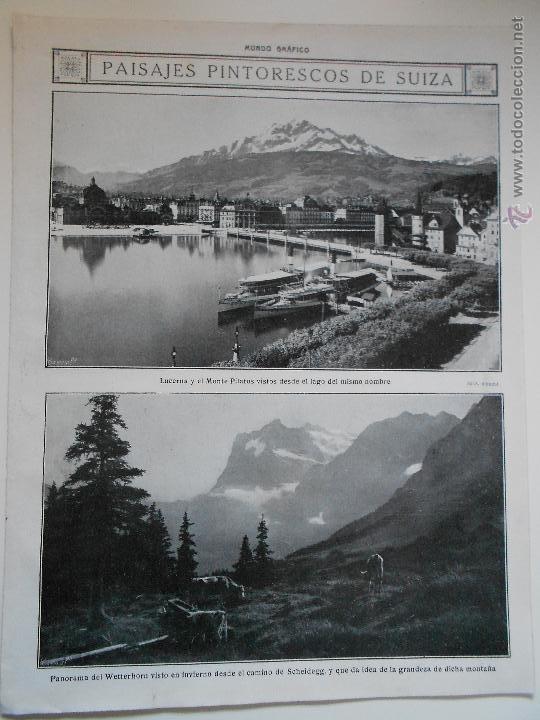 Collezionismo di Riviste e Giornali: hln- 1914- suiza, lucerna, monte pilatos, wetterhorn