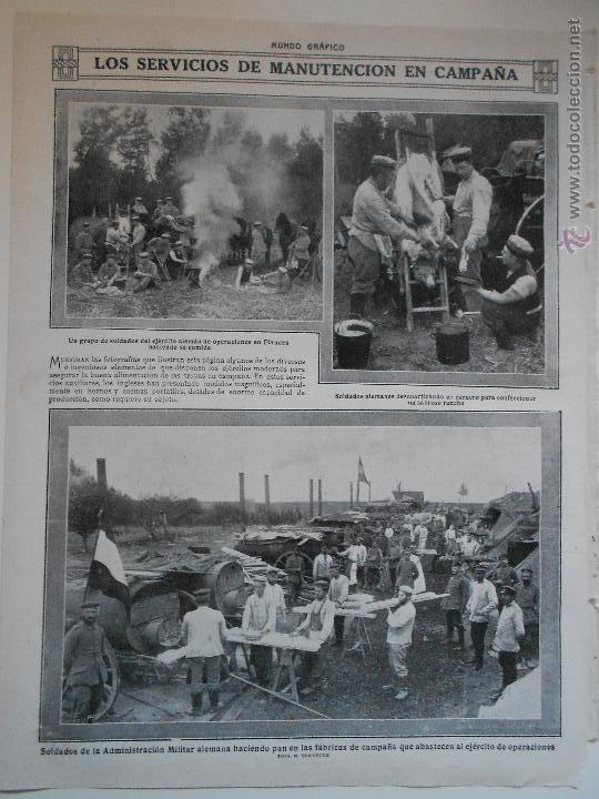 Collezionismo di Riviste e Giornali: hln- 1914- servicios manutenci&oacute;n en campa&ntilde;a, guerra europea, ej&eacute;rcito alem&aacute;n flandes, pan