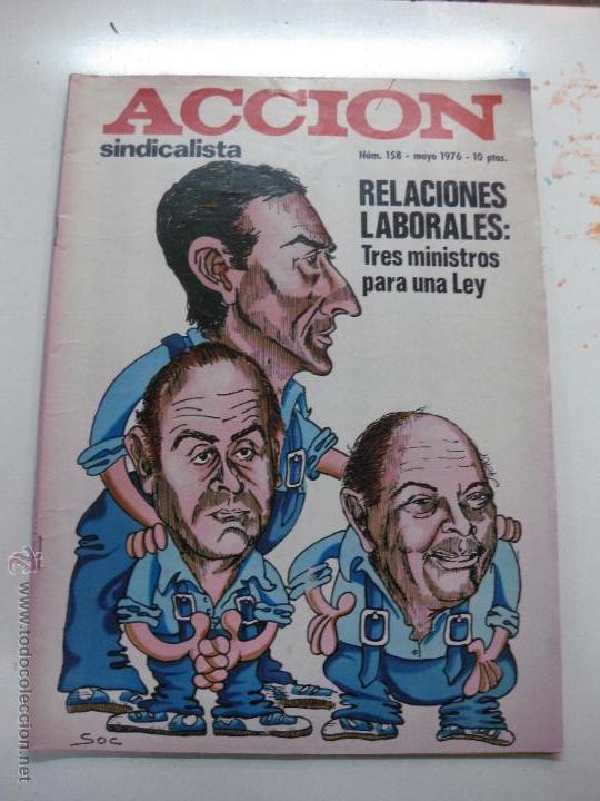 Coleccionismo de revistas y peri&oacute;dicos: REVISTA ACCION SINDICALISTA N&ordm; 158 MAYO 1976. XXX CONGRESO U.G.T.