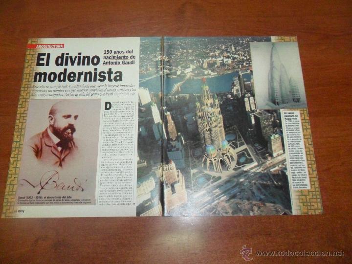 Coleccionismo de Revistas y Peri&oacute;dicos: RECORTE DE PRENSA 2002: ART&Iacute;CULO SOBRE EL ARQUITECTO ANTONIO GAUD&Iacute;