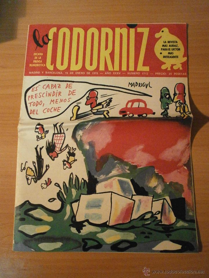 Coleccionismo de Revistas y Peri&oacute;dicos: REVISTA LA CODORNIZ  ENERO DE 1975 - N&ordm; 1713--
