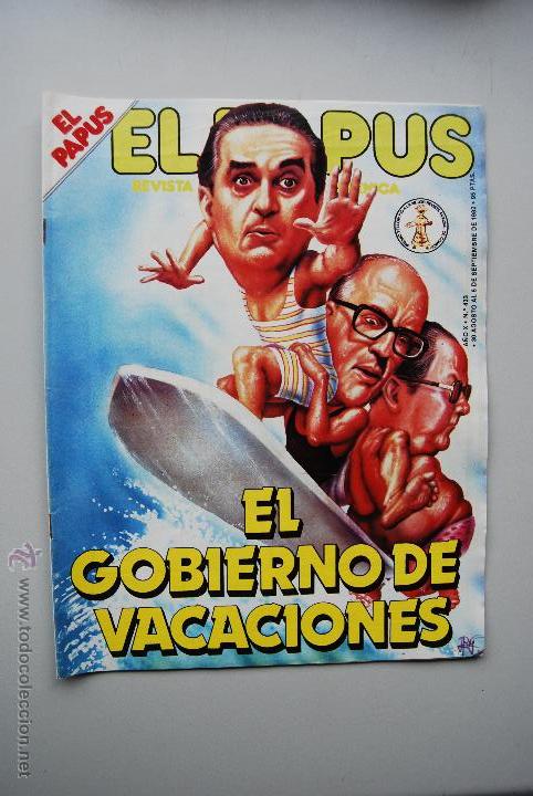 Coleccionismo de Revistas y Peri&oacute;dicos: EL PAPUS -NUMERO 433-A&Ntilde;O 1982: EL GOBIERNO DE VACACIONES