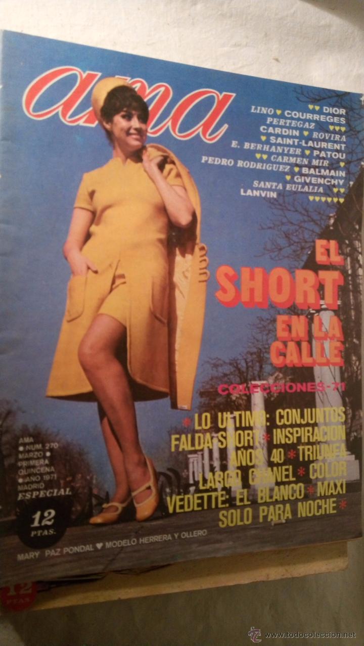 Coleccionismo de Revistas y Peri&oacute;dicos: REVISTA AMA 1971 ESPECIAL MODA DIOR GOURREGEZ PERTEGAZ CARDIN ROVIRA SAINT-LAURENT E. BERHANYER