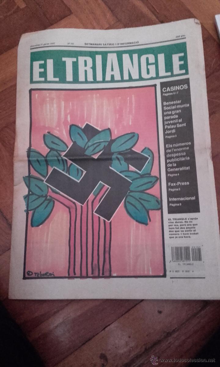 Coleccionismo de Revistas y Peri&oacute;dicos: Semanario El Triangle n&ordm;10 ene 1982 portada logo CDC Converg&egrave;ncia Jordi Pujol s&iacute;mbolo nazi esv&aacute;stica