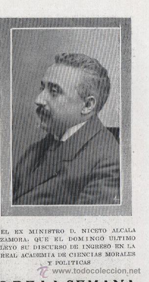 Collection Magazines and Newspapers: D. Niceto Alcal&aacute; Zamora - 1920