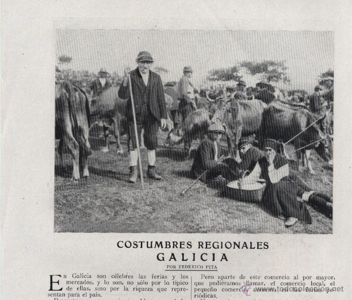 Coleccionismo de revistas y peri&oacute;dicos: Costumbres regionales: Galicia / Federico Pita - 1920