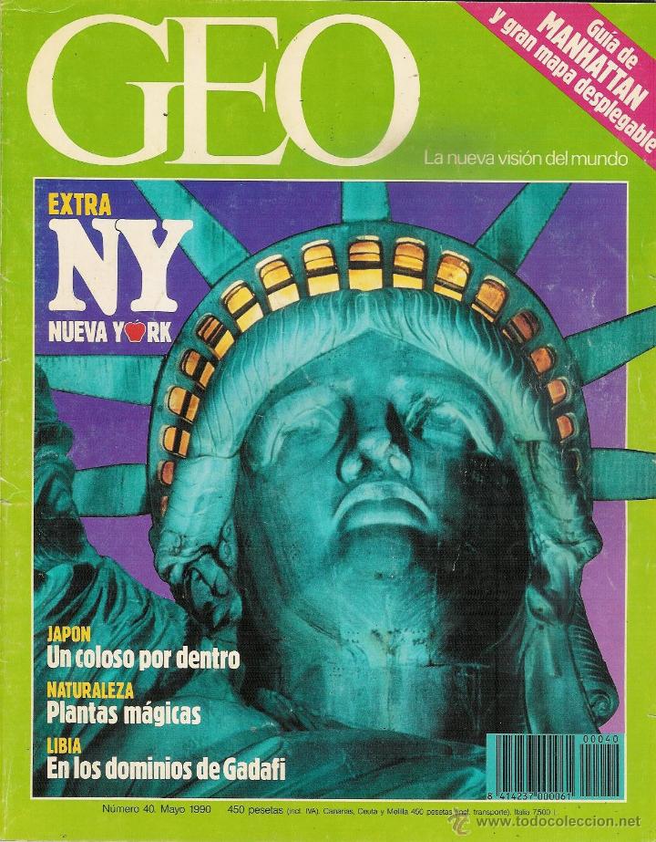 Colecionismo de Revistas e Jornais: Revista GEO n&ordm; 40 Libia, ruta de la Plata, Heliconias, Canon, Ladinos del Tirol, Nueva York