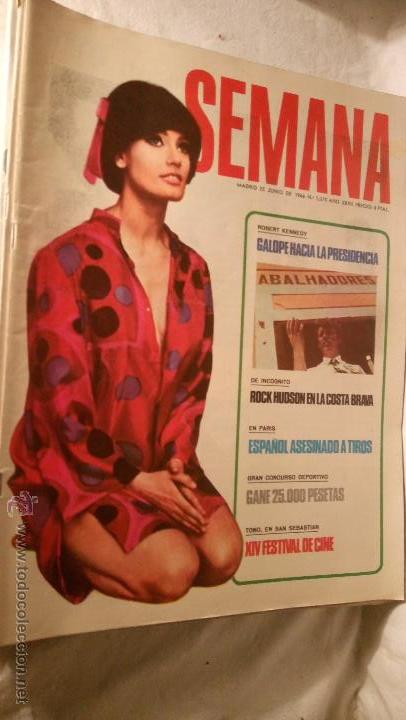 Coleccionismo de Revistas y Peri&oacute;dicos: SEMANA 1375, Junio de 1966 robert kennedy presidencia ROCK HUDSON LOT200