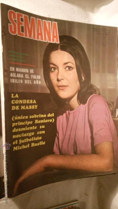 Collezionismo di Riviste e Giornali: SEMANA 1444 OCTUBRE 1967 LA CONDESA DE MASSY PRINCIPE RAINIERO POSTER FUTBOL 67-68 AT. DE MADRID