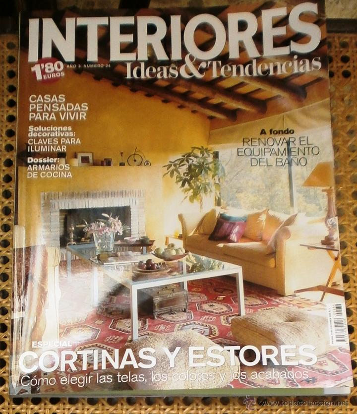 Coleccionismo de revistas y peri&oacute;dicos: MP 6 Revista INTERIORES A&ntilde;o 3 N&uacute;m 34 Ideas y Tendencias - Sumario en fotograf&iacute;as
