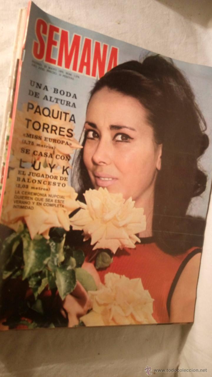 Coleccionismo de Revistas y Peri&oacute;dicos: SEMANA 1579 A&Ntilde;O 1970 PORTADA UNA BODA ALTURA PAQUITA TORRES MISS EUROPA LOT200