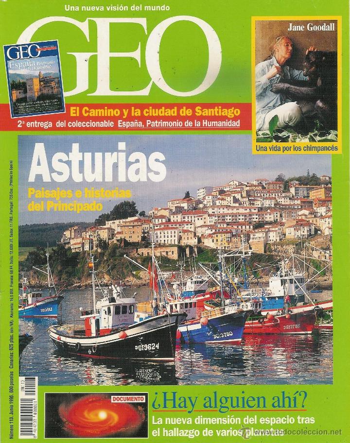 Colecionismo de Revistas e Jornais: Revista GEO n&ordm; 113 Asturias, Petra, Jane goodall, Copenhague, Cabilia, Nuevos planetas